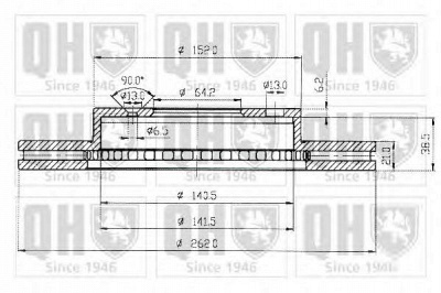 QUINTON HAZELL bdc4372 -  Тормозной диск